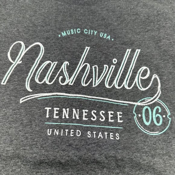 Delta Women's Size Small Tee Shirt Nashville Short Sleeve Gray Preowned - Picture 3 of 12